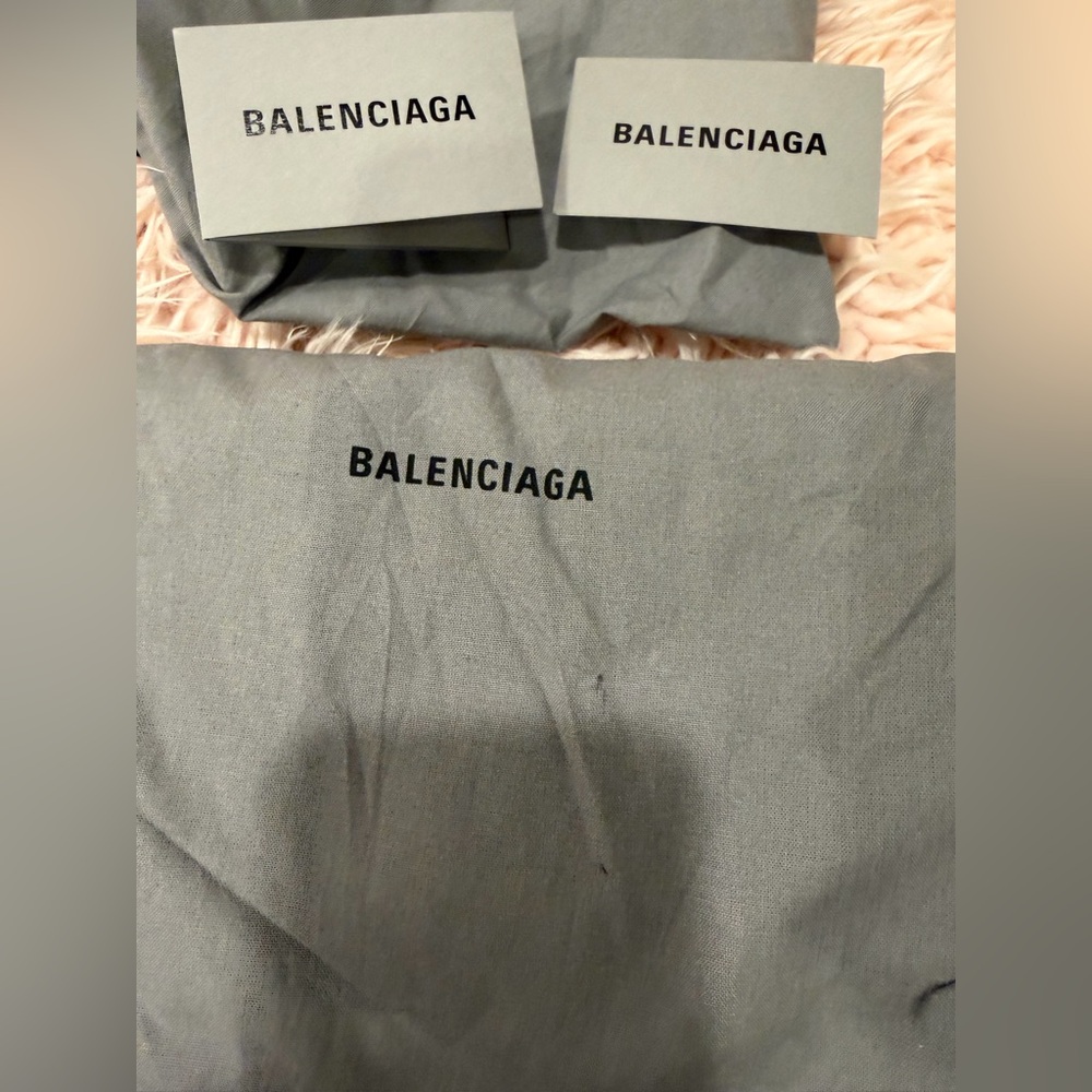 Balenciaga Logo Print Black Slide Sandals - Picture 3 of 6